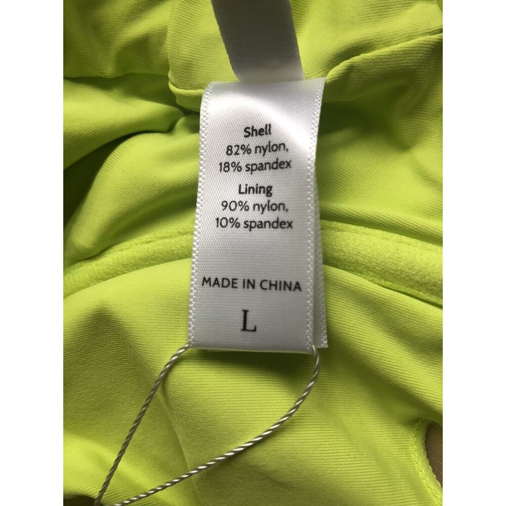 NEW Andie Swim The Bermuda One Piece Swimsuit Neon Yellow Size Large - Picture 10 of 11